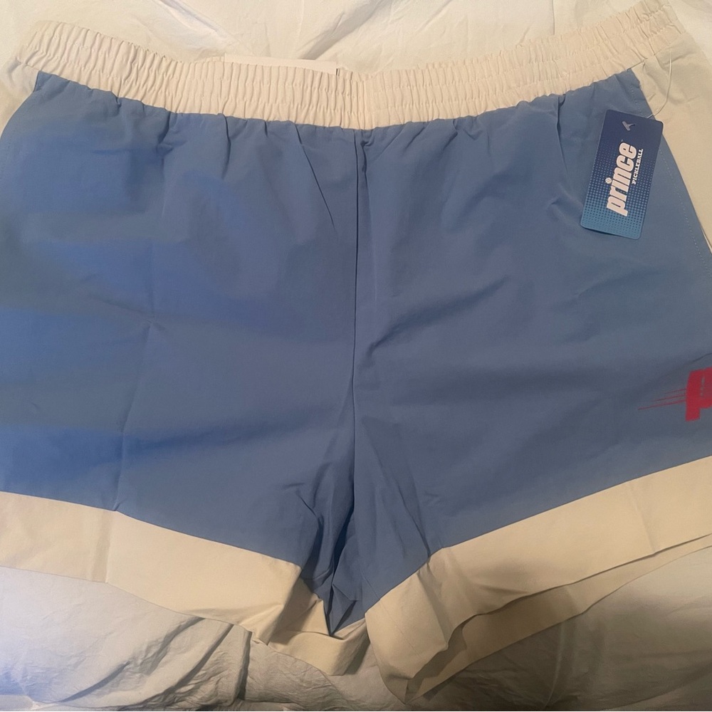 Prince Blue and Cream Sports Shorts